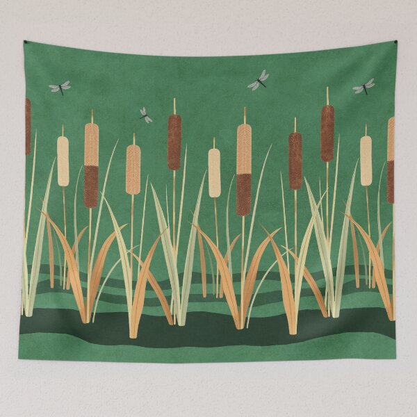 Item preview, Reed and Cattail designed and sold by UnhingedBird.