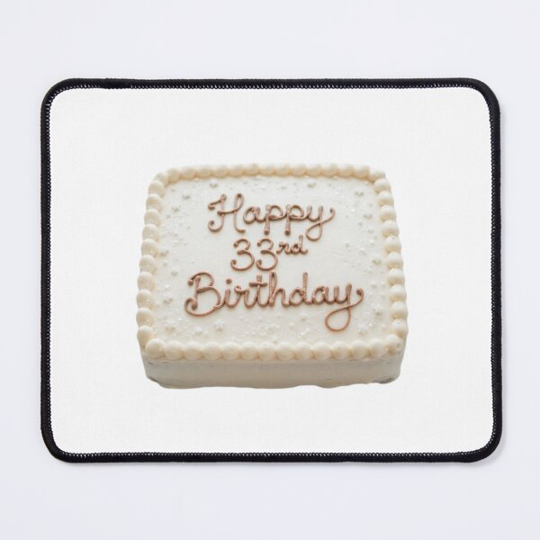 Item preview, Happy 33rd birthday 33 cute adorable cake party vanilla white kawaii designed and sold by CheeseBlueprint.