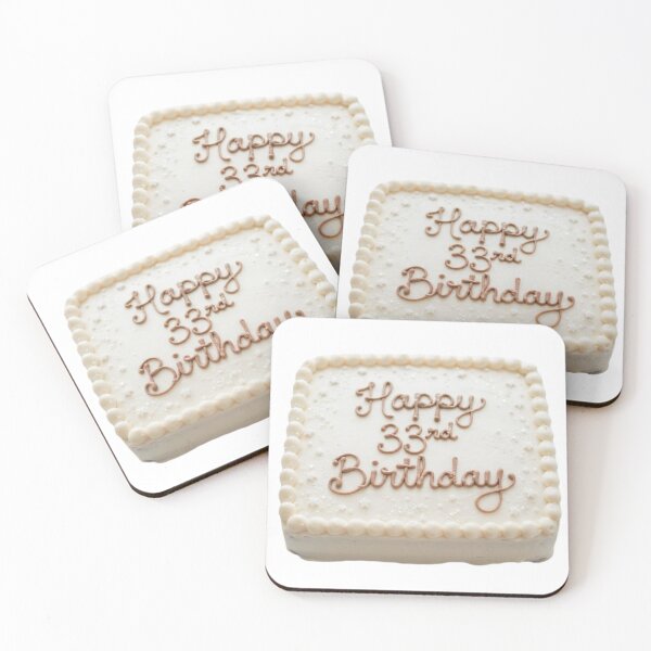 Item preview, Happy 33rd birthday 33 cute adorable cake party vanilla white kawaii designed and sold by CheeseBlueprint.