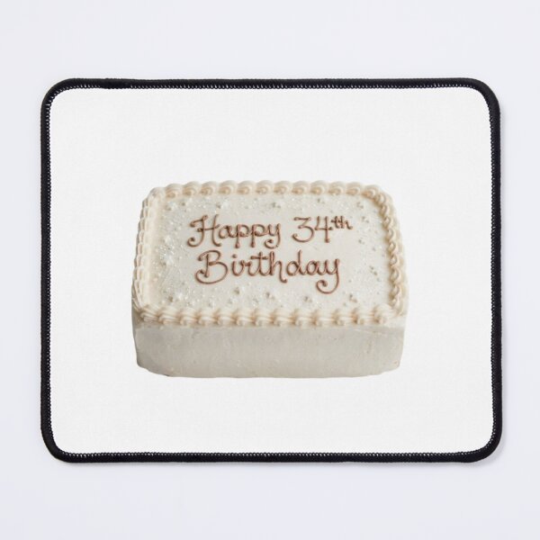 Item preview, Happy 34th birthday 34 cute adorable cake party vanilla white kawaii designed and sold by CheeseBlueprint.