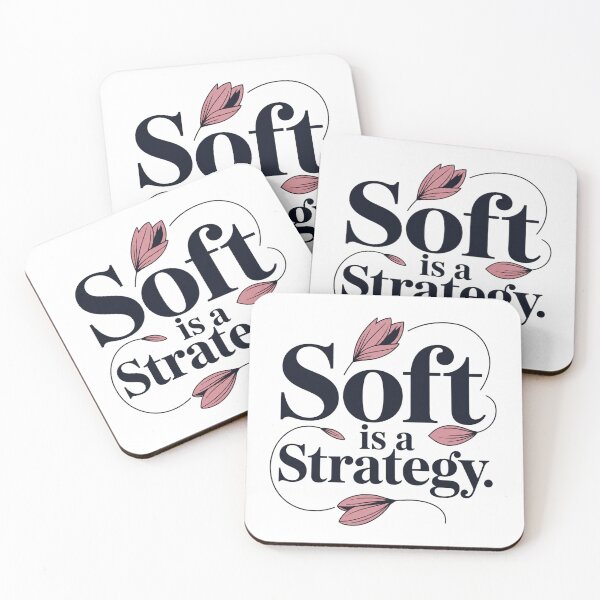 Item preview, Soft Is a Strategy Floral Typography Quote designed and sold by Aarvya Fashion Club ( A.F.C ).