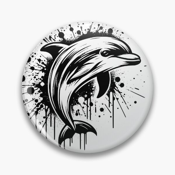 Item preview, Dolphin jumping out of ocean classic t-shirt and stickers designed and sold by Knowvhere.