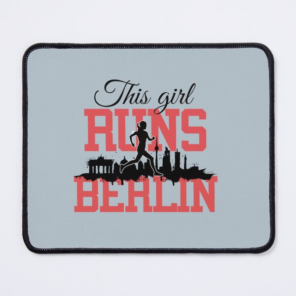 Item preview, This girl runs Berlin Marathon running shirt black   designed and sold by bassorickel6.