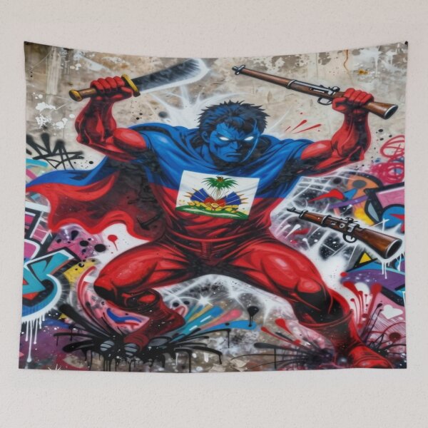 Item preview, Haitian Warrior Revolution Flag Fighter designed and sold by Lespribos .
