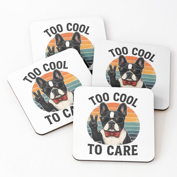 Item preview, Cool French Bulldog Peace Sign Too Cool To Care designed and sold by Pyt27.