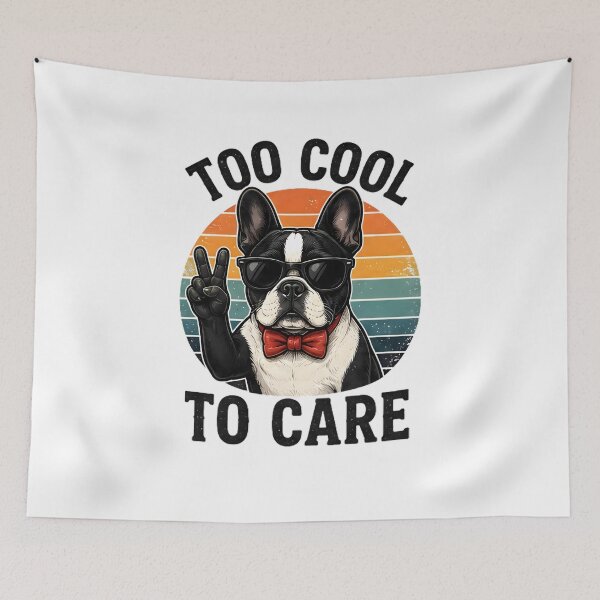Item preview, Cool French Bulldog Peace Sign Too Cool To Care designed and sold by Pyt27.