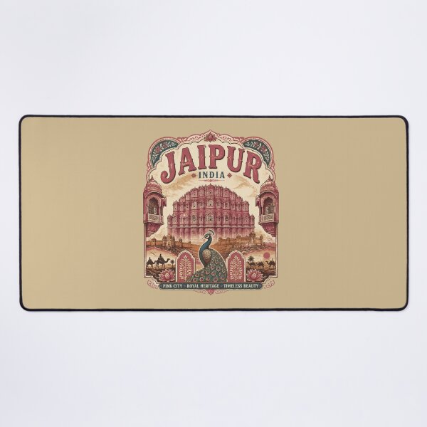 Item preview, Jaipur India T-Shirt – Pink City Rajasthan Travel Souvenir, Indian Heritage & Jaipur City Gift ver 2 designed and sold by mndesignworx.