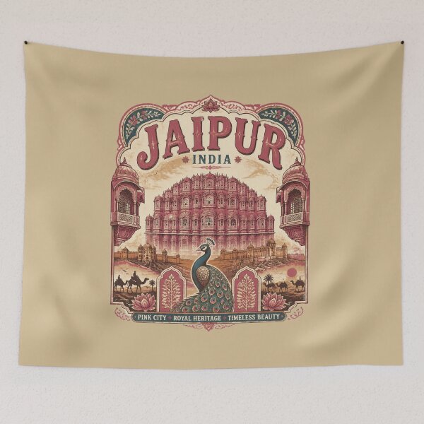 Item preview, Jaipur India T-Shirt – Pink City Rajasthan Travel Souvenir, Indian Heritage & Jaipur City Gift ver 2 designed and sold by mndesignworx.