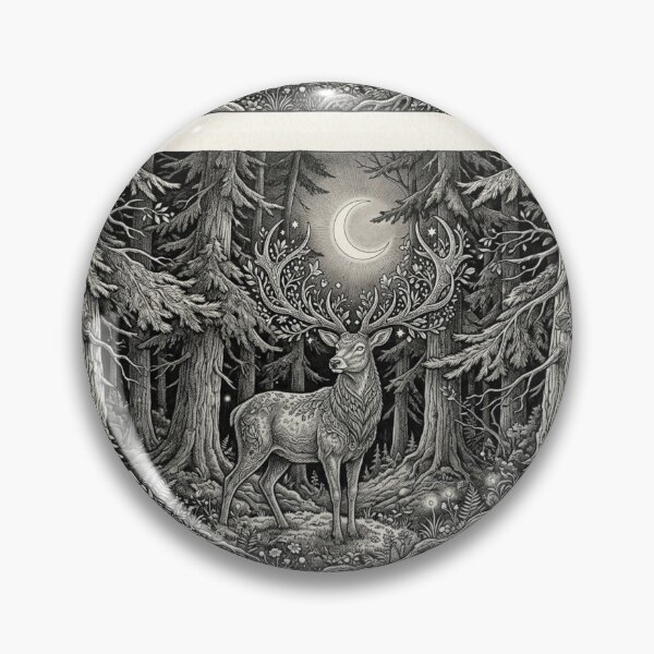 Item preview, Deer & Moon Line Art designed and sold by Shahid1234.