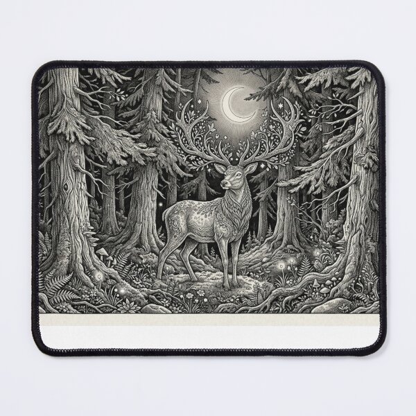 Item preview, Deer & Moon Line Art designed and sold by Shahid1234.