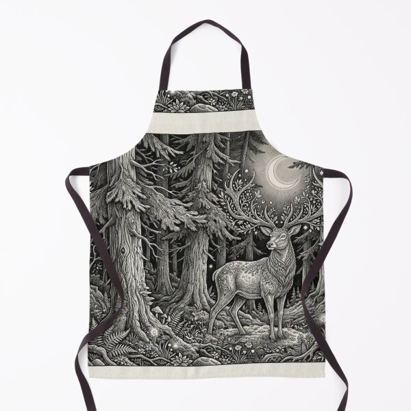 Item preview, Deer & Moon Line Art designed and sold by Shahid1234.