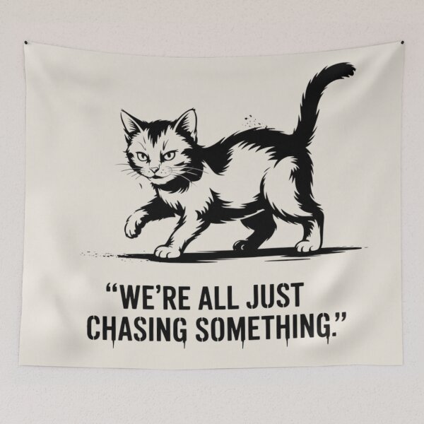 Item preview, Banksy Cat - We're all just chasing something designed and sold by 123ks.