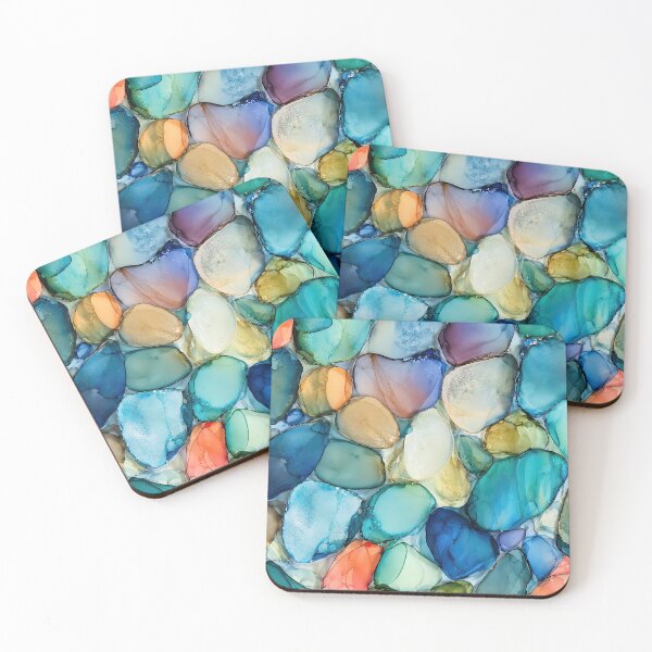Item preview, Florida Keys Sea Glass – Tropical Coastal Abstract designed and sold by newnomads-art.