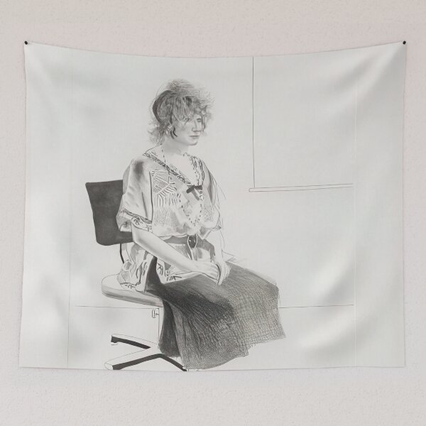 Item preview, David Hockney -  Celia Seated In An Office Chair (black state) - Signed Print by David Hockney undefinedr designed and sold by LILLIANSTRANGEy.
