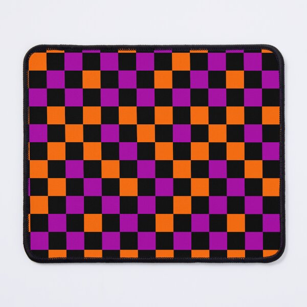 Item preview, Orange Purple and Black Checkered Design   designed and sold by PatternTitan.