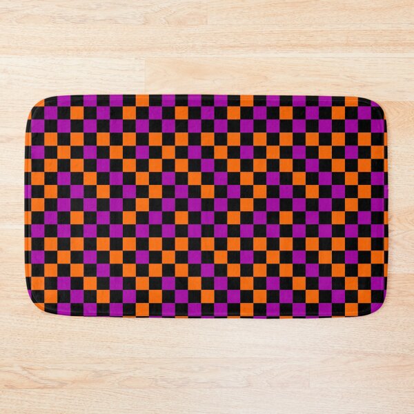Item preview, Orange Purple and Black Checkered Design   designed and sold by PatternTitan.