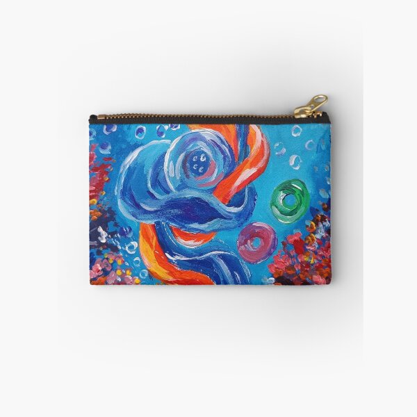 Item preview, Abstract Ocean Wave Floral Comforter & Shower Curtain – Colorful Blue Botanical Wall Art Design. designed and sold by fbtrisha.