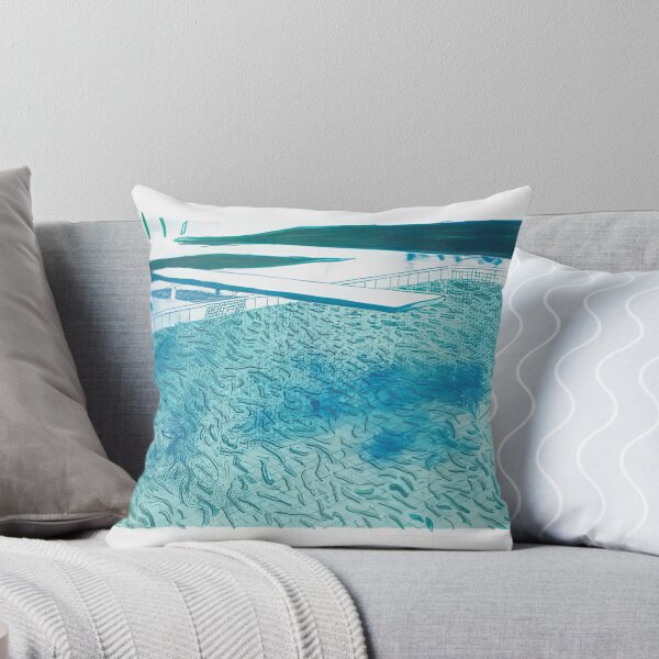 Item preview, David Hockney -  Lithograph Of Water Made Of Lines With Two Light Blue Washes - Signed Print by David Hockney undefinedr designed and sold by LILLIANSTRANGEy.