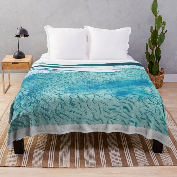 Item preview, David Hockney -  Lithograph Of Water Made Of Lines With Two Light Blue Washes - Signed Print by David Hockney undefinedr designed and sold by LILLIANSTRANGEy.