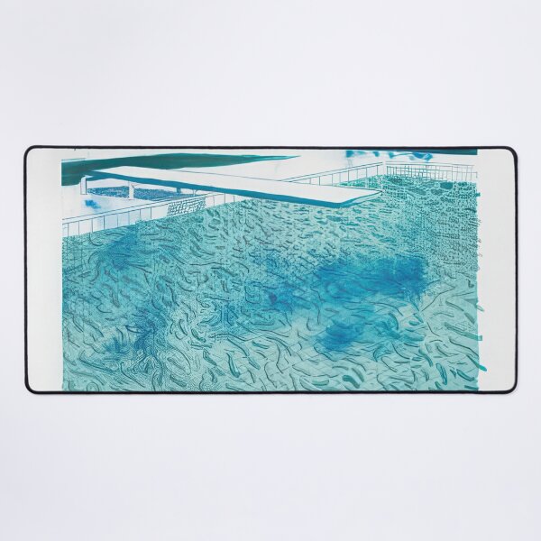 Item preview, David Hockney -  Lithograph Of Water Made Of Lines With Two Light Blue Washes - Signed Print by David Hockney undefinedr designed and sold by LILLIANSTRANGEy.