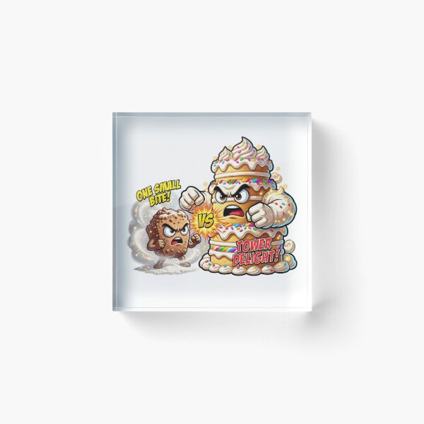 Item preview, Cake Crumb Versus Birthday Cake Scale Sticker designed and sold by Imaginarium of Chaos falcon88 .