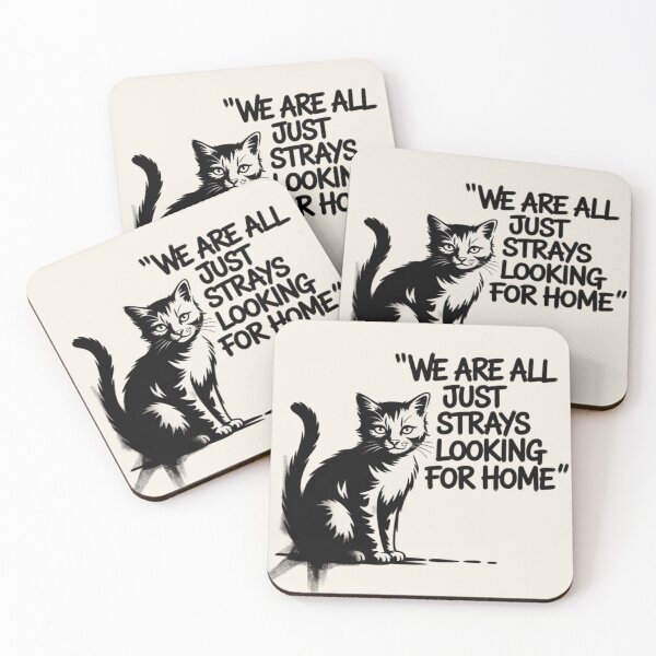 Item preview, Banksy Cat - We are all just strays looking for home designed and sold by 123ks.