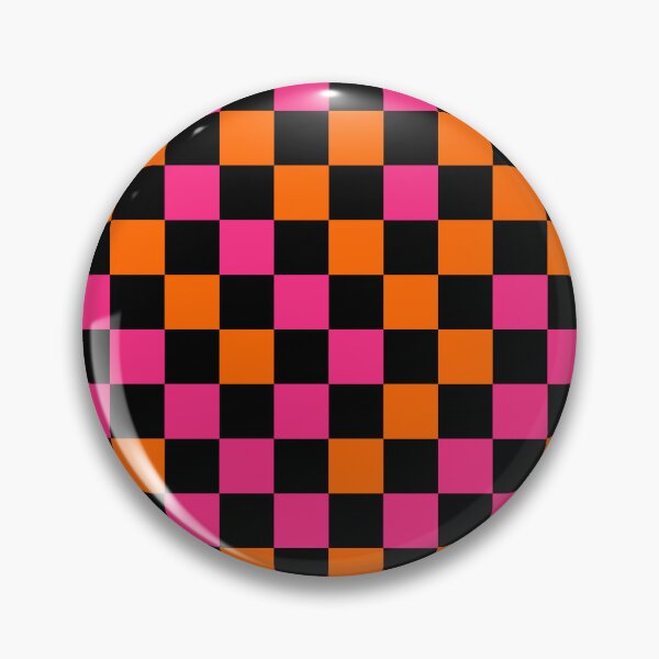 Item preview, Orange Pink and Black Checkered Design   designed and sold by PatternTitan.