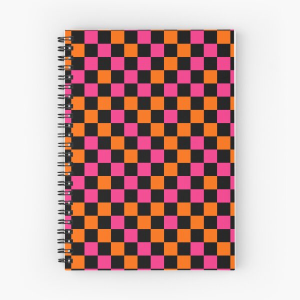 Item preview, Orange Pink and Black Checkered Design   designed and sold by PatternTitan.