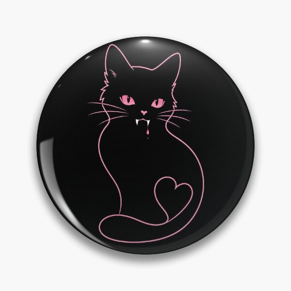 Item preview, Minimalist Vampire Cat - Gothic Line Art  designed and sold by Crystal-Tree.