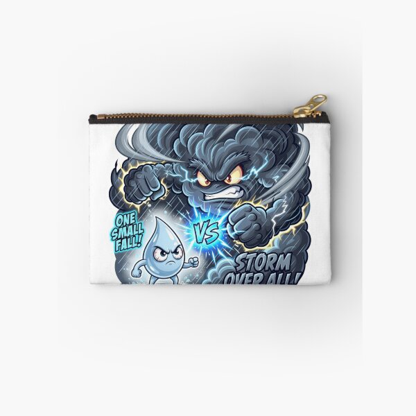 Item preview, Raindrop Versus Thunderstorm Scale Weather Sticker designed and sold by Imaginarium of Chaos falcon88 .
