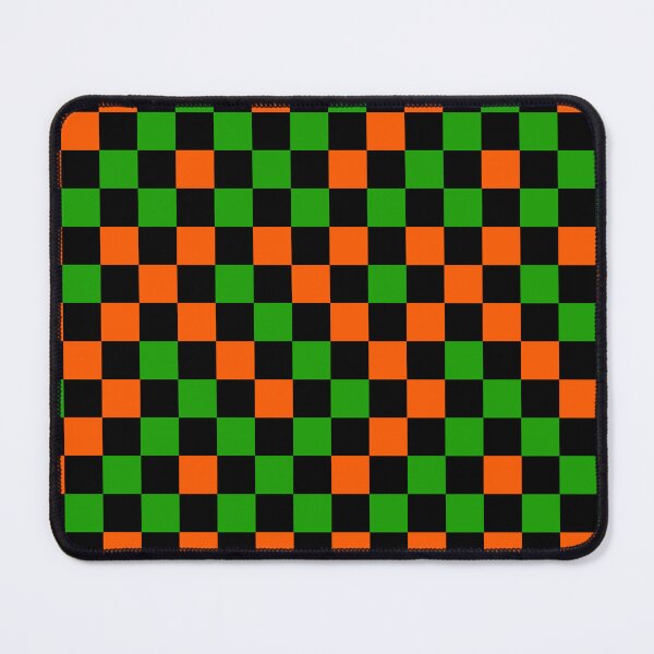 Item preview, Orange Green and Black Checkered Design designed and sold by PatternTitan.