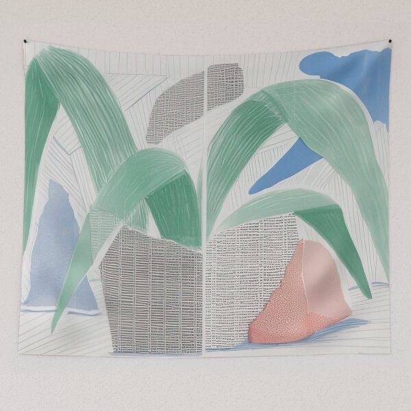 Item preview, David Hockney -  Green Grey Blue Plant July - Signed Print by David Hockney undefinedr designed and sold by LILLIANSTRANGEy.