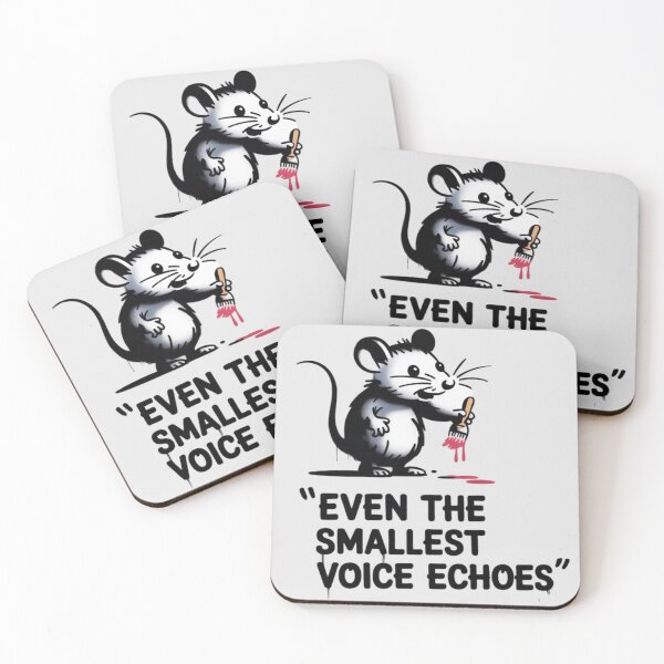 Item preview, Banksy Mouse - Even the smallest voice echoes designed and sold by 123ks.