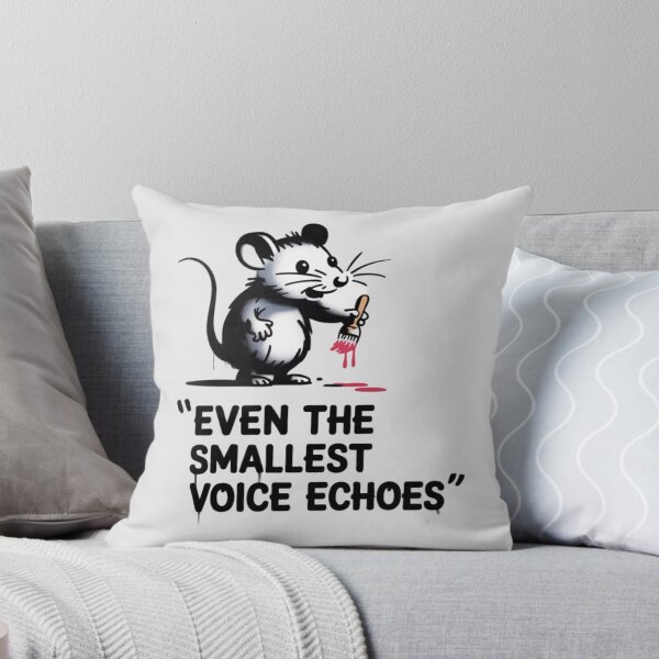 Item preview, Banksy Mouse - Even the smallest voice echoes designed and sold by 123ks.