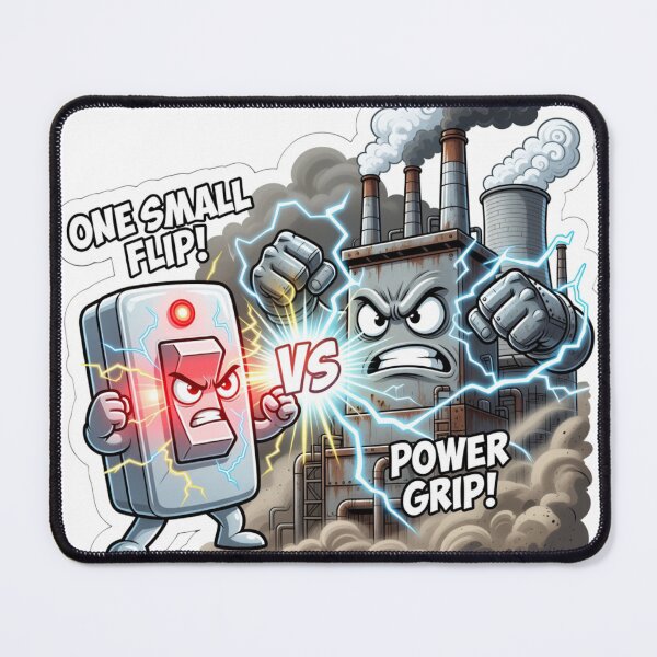 Item preview, Power Switch Versus Power Plant Scale Sticker designed and sold by Imaginarium of Chaos falcon88 .