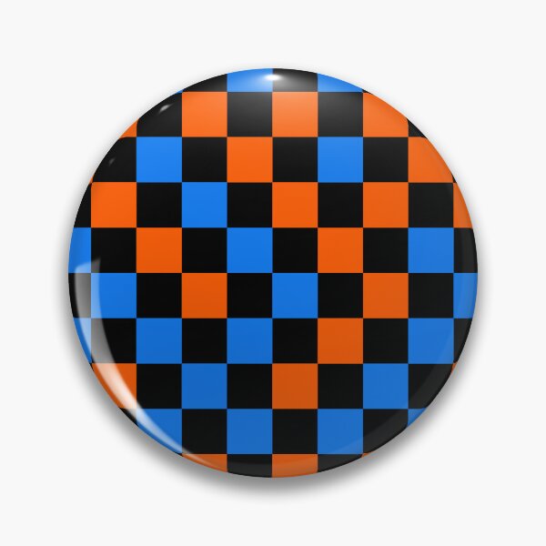 Item preview, Orange Blue and Black Checkered Design   designed and sold by PatternTitan.