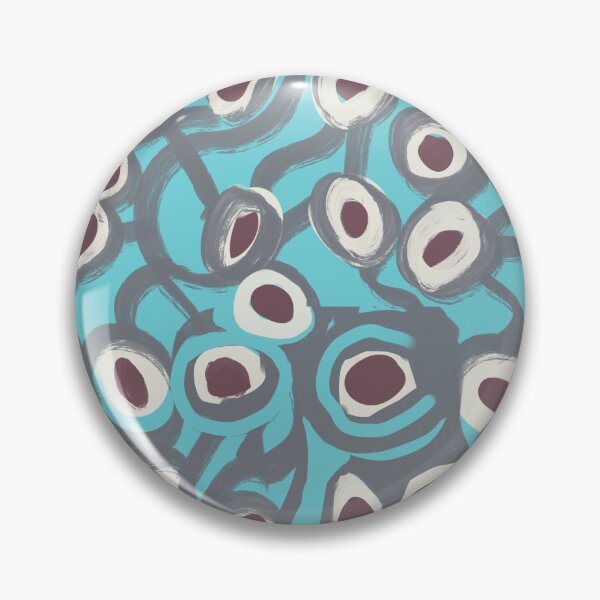 Item preview, Teal Retro Circle Pattern - Abstract Mid Century Modern Print designed and sold by CaramelCo.