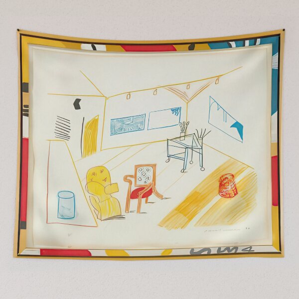 Item preview, David Hockney -  Conversation In The Studio - Signed Print by David Hockney undefinedr designed and sold by LILLIANSTRANGEy.