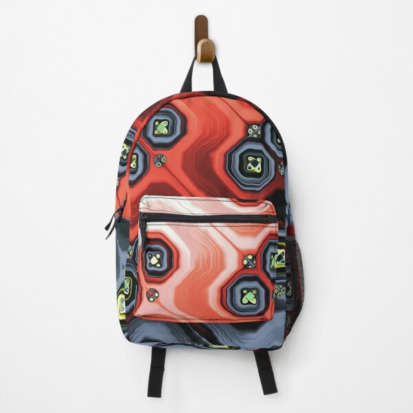 Item preview, Geometric Circuit Pattern in Red and Slate designed and sold by pinkal.