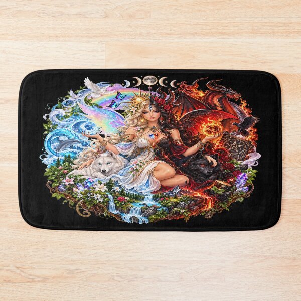 Item preview, Goddess of All Elements – Divine Balance of Light and Darkness designed and sold by TroviTutto.