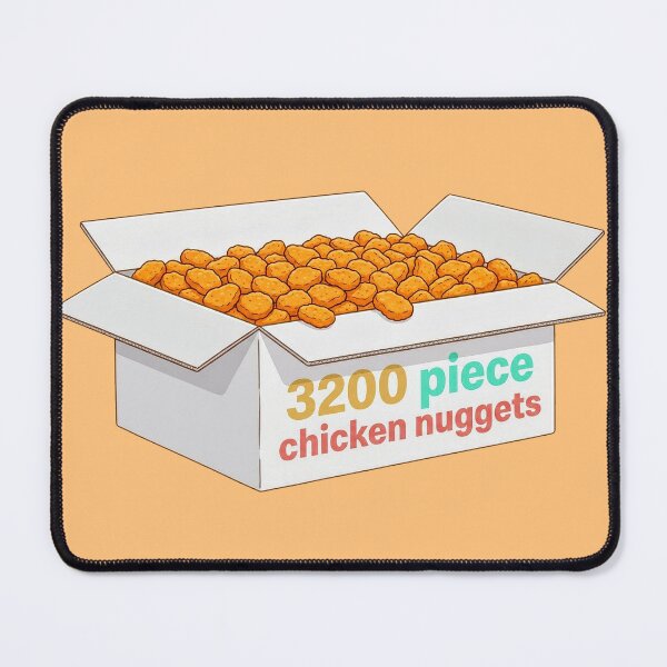 Item preview, 3200 Piece Chicken Nuggets Box - Funny Fast Food Meme Art designed and sold by Silly Goose Party.