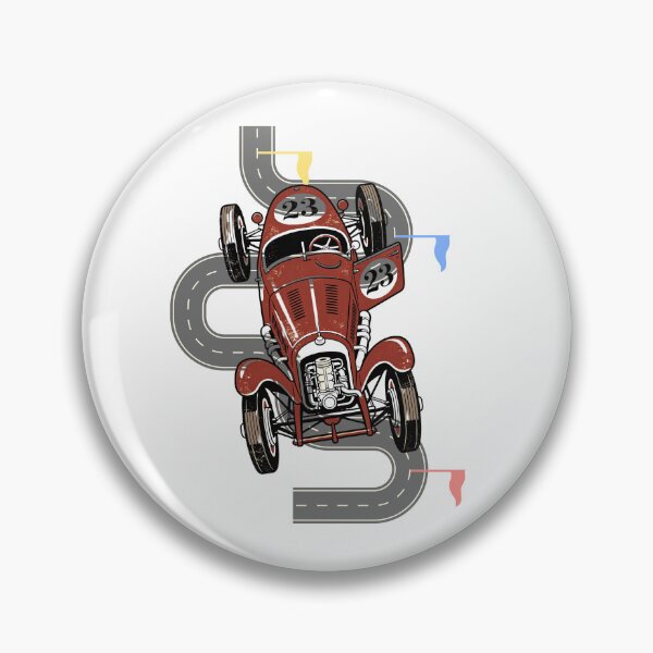 Item preview, Vintage Red Hot Rod Race Car Number 23 designed and sold by unboxedbyJuls.