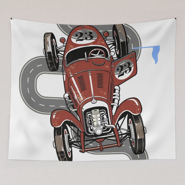Item preview, Vintage Red Hot Rod Race Car Number 23 designed and sold by unboxedbyJuls.
