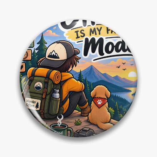 Item preview, Offline Is My Favorite Mode Hiking Adventure Sticker designed and sold by GenZStickerHub1.
