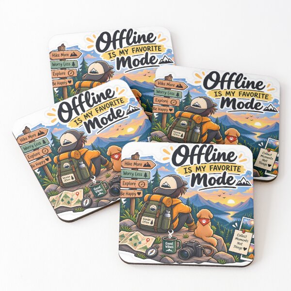 Item preview, Offline Is My Favorite Mode Hiking Adventure Sticker designed and sold by GenZStickerHub1.