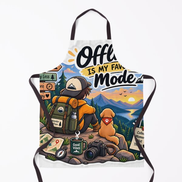 Item preview, Offline Is My Favorite Mode Hiking Adventure Sticker designed and sold by GenZStickerHub1.