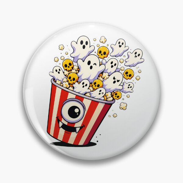 Item preview, Halloween Monster Popcorn Bucket Spooky Cinema Ghost designed and sold by chattsuede.
