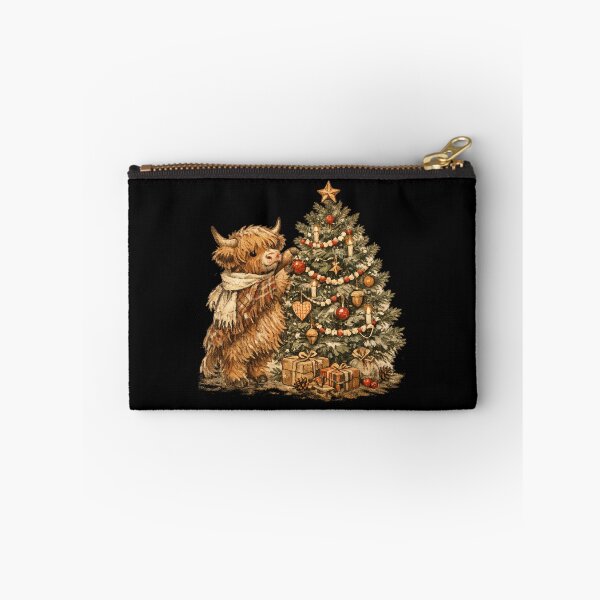 Item preview, Highland Cow Decorating Cozy Christmas Tree Farmhouse Gift designed and sold by Artycom.