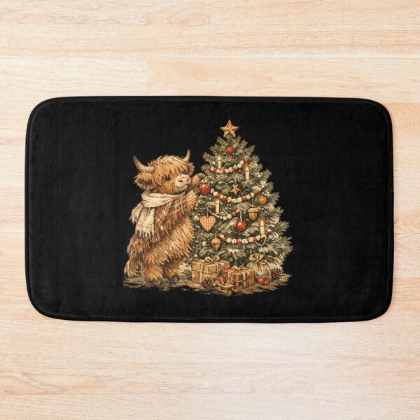 Item preview, Highland Cow Decorating Cozy Christmas Tree Farmhouse Gift designed and sold by Artycom.