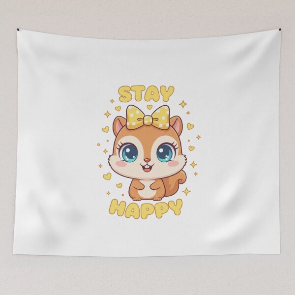 Item preview, Stay Happy - Cute Squirrel designed and sold by rawaart1.
